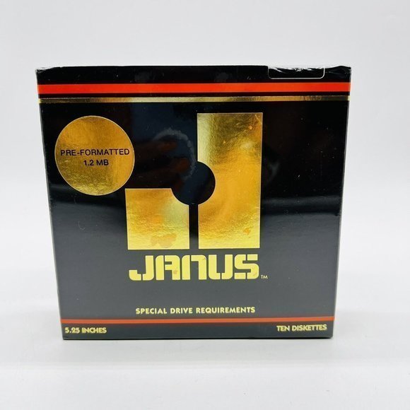 Janus 5.25" Diskettes Pre-formatted 1.2 MB Old Stock SEALED 10 Pack NEW RARE! - Picture 2 of 6